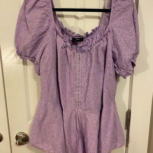 City Chic Lilac Peplum Top